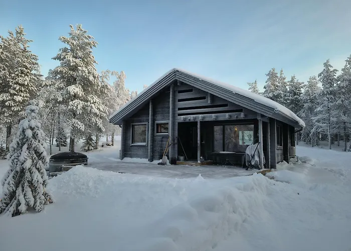 Hietavilla Plaek- Hot Tube - Sauna - Fireplace - 11kw Ev-refuel - Landscape View - Silence - Free Wifi * Ruka